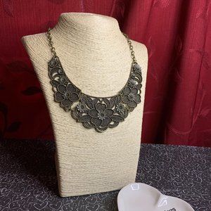 Petunia Paradise Brass Necklace Set